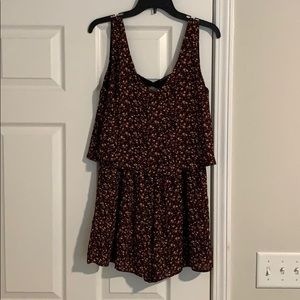 Xhilaration floral short romper with lace back